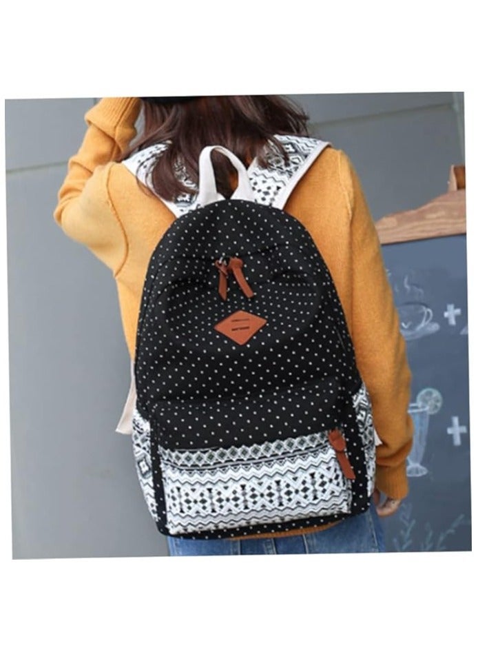 مجموعة  من 3 قطع حقيبة ظهر مدرسية، حقيبة مدرسية كاجوال محمولة للأولاد والبنات، حقيبة ظهر للطلاب، حقيبة ظهر للكمبيوتر المحمول مع حقيبة كروس وحقيبة تخزين، مناسبة للسفر في المدرسة والكلية والمكتب - Image 5